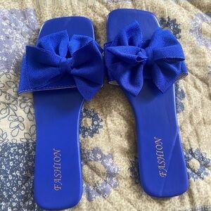 Blue Women's Slide Sandals